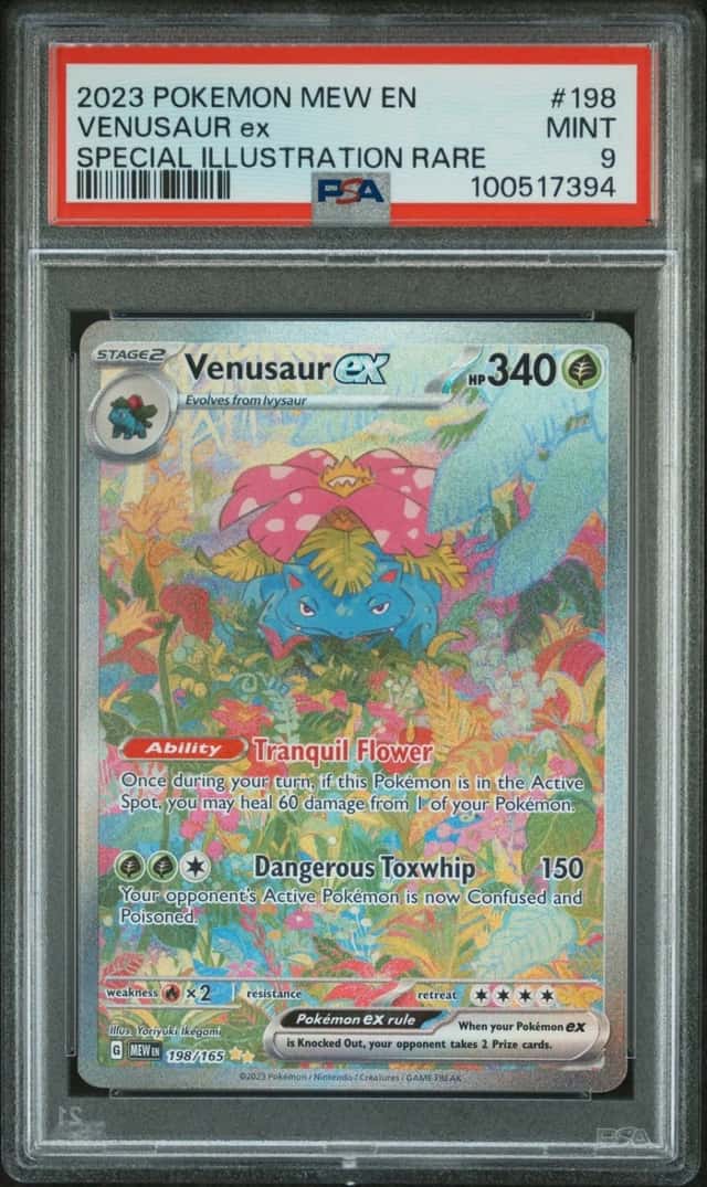 2023 Pokemon Mew EN-151 Venusaur EX Special Illustration Rare PSA 9 #198