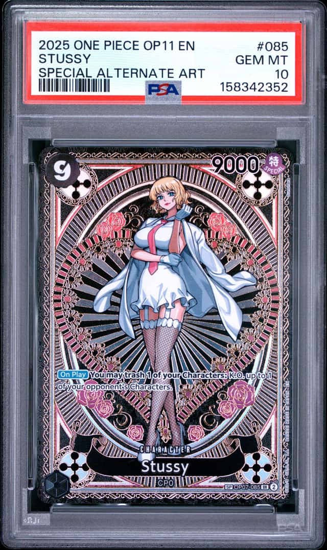 One Piece Stussy Op11 085 Special Alternate Art PSA 10 Gem Mint