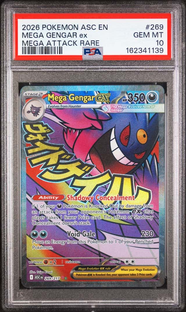 Pokemon Mega Gengar EX Ascended Heroes 269 Mega Attack Rare PSA 10 Gem Mint