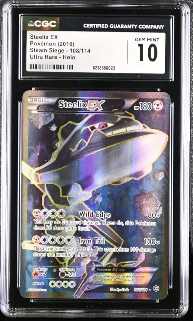 Pokemon Steelix EX Steam Siege 108/114 Ultra Rare CGC 10 Gem Mint