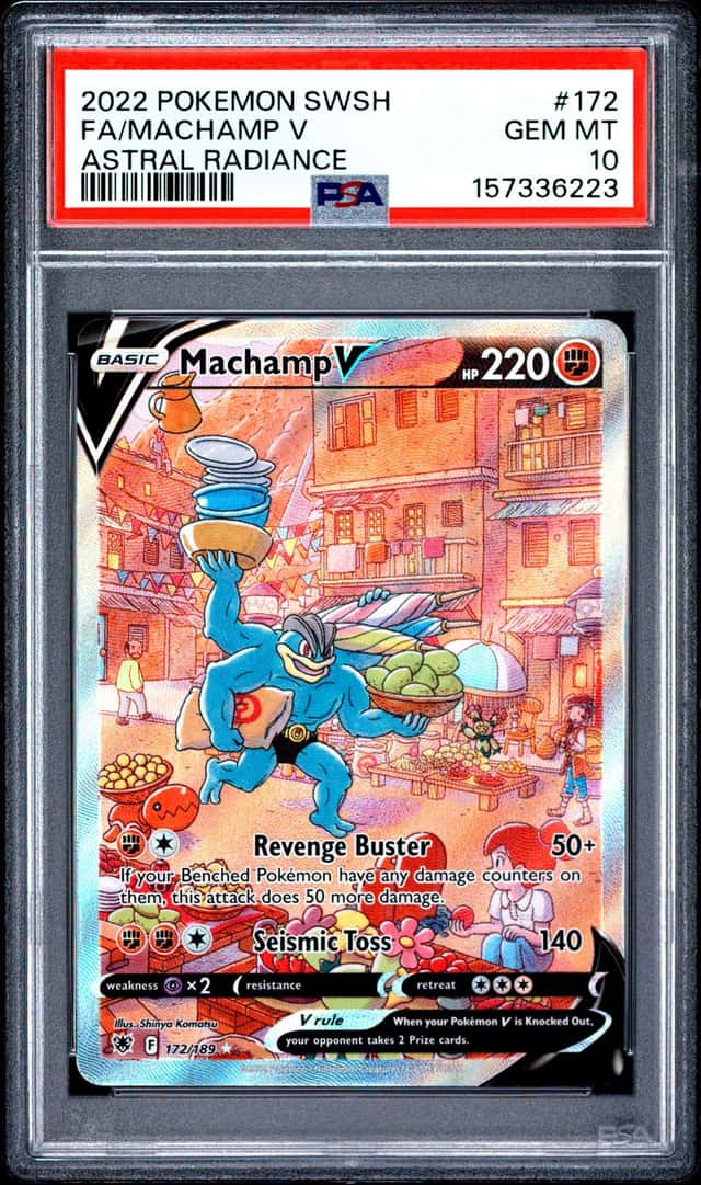 2022 Pokemon SWSH Astral Radiance Machamp V Ultra Rare #172/189 PSA 10 GEM MINT