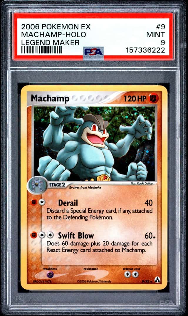 2006 Pokemon EX Legend Maker Machamp Holo #9/92 PSA 9