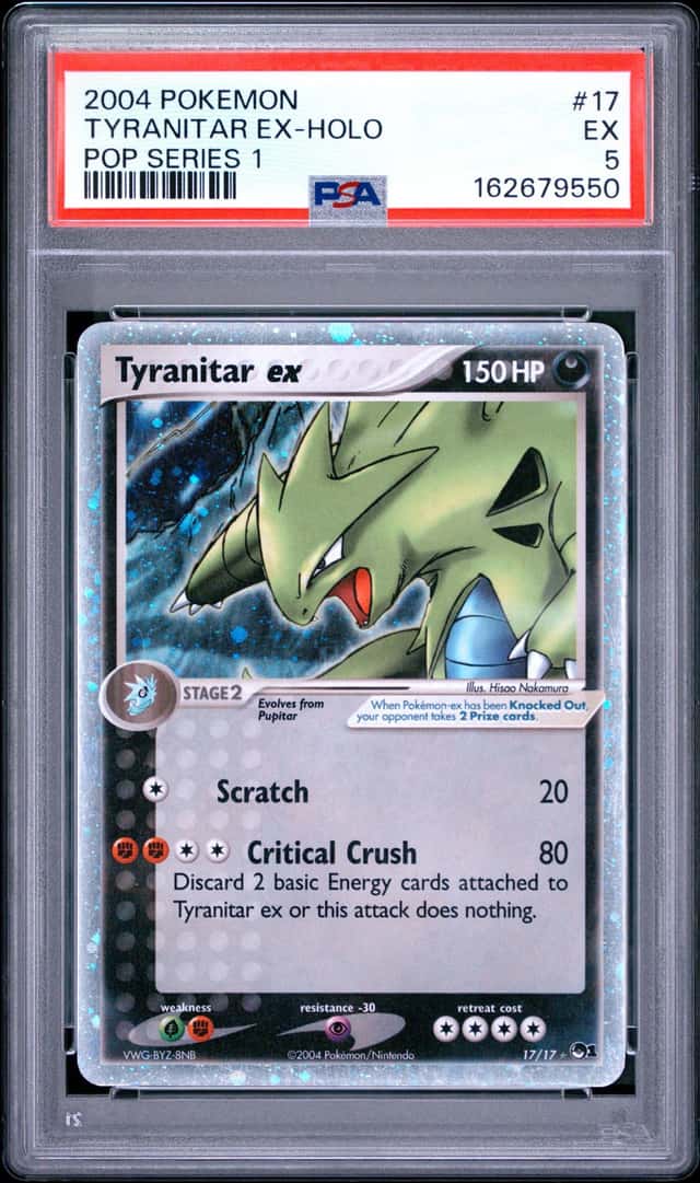 Pokemon Tyranitar EX Holo Pop Series 1 17/17 PSA 5