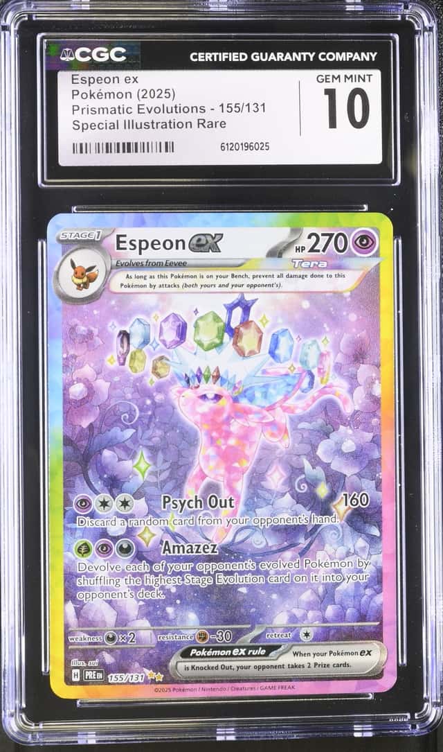 Espeon ex 155/131 Sv: Prismatic Evolutions SIR Holo ENG CGC 10