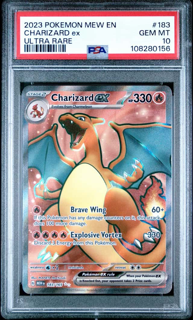 Pokémon TCG Charizard EX 183/165 Scarlet & Violet 151 Card PSA 10