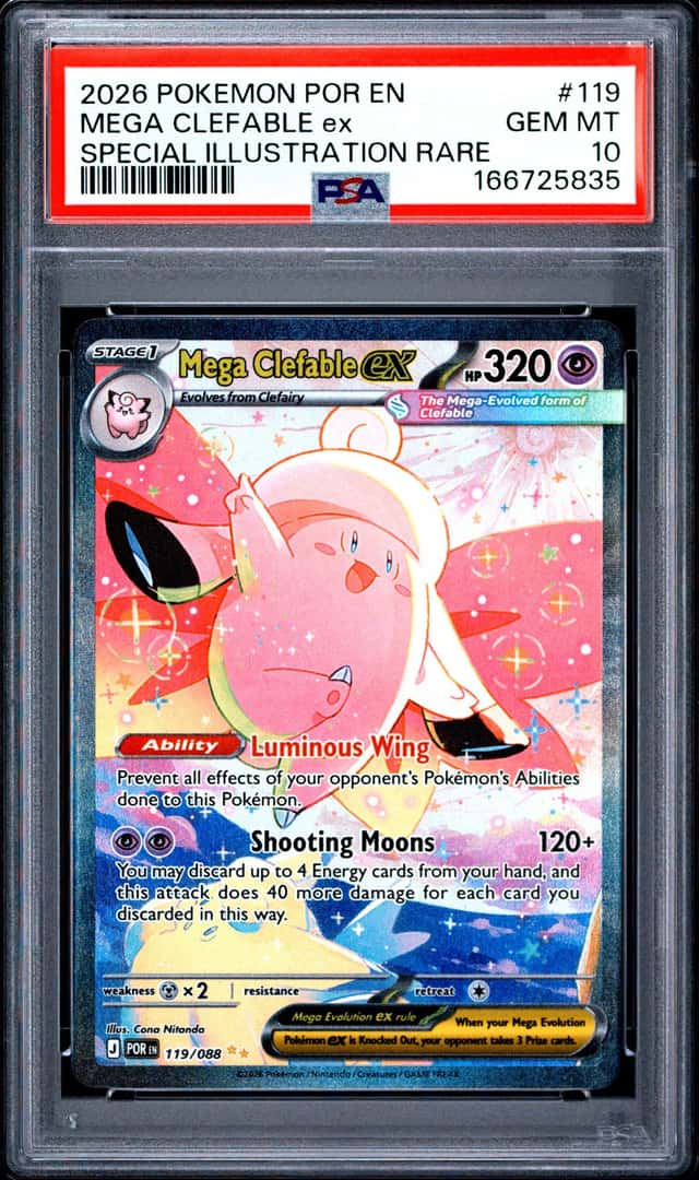 2026 POKEMON POR EN-PERFECT ORDER #119 MEGA CLEFABLE EX PSA 10