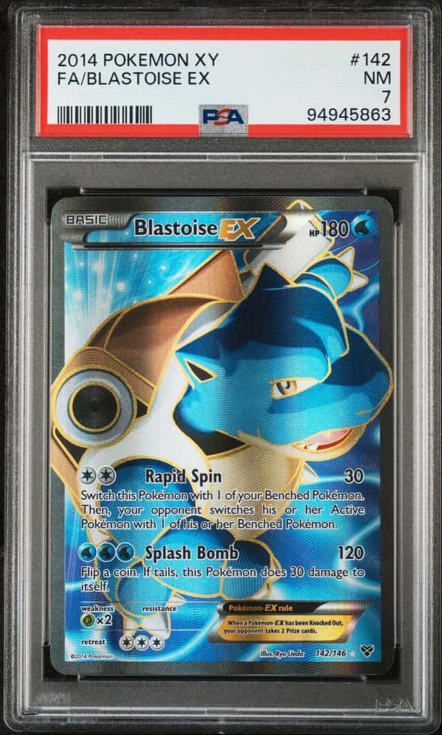 2014 POKEMON XY #142/146 BLASTOISE FULL ART PSA 7