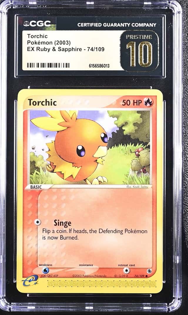 2003 Pokemon EX Ruby & Sapphire Torchic #74 CGC 10 PRISTINE