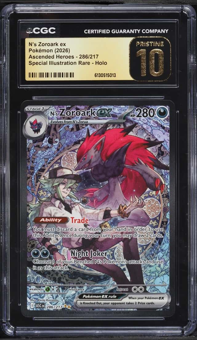 2026 Pokemon Mega Evolution Ascended Heroes SIR N's Zoroark EX #286 CGC 10 PRISTINE