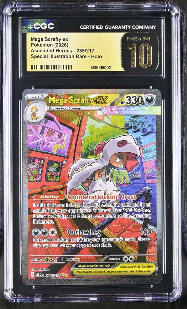 2026 Pokemon Mega Evolution Ascended Heroes SIR Mega Scrafty EX #285 CGC 10 PRISTINE
