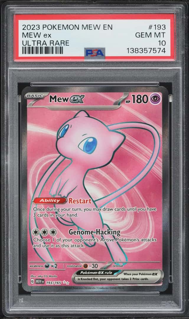 2023 Pokemon Scarlet & Violet 151 Full Art Mew EX #193 PSA 10 GEM MINT