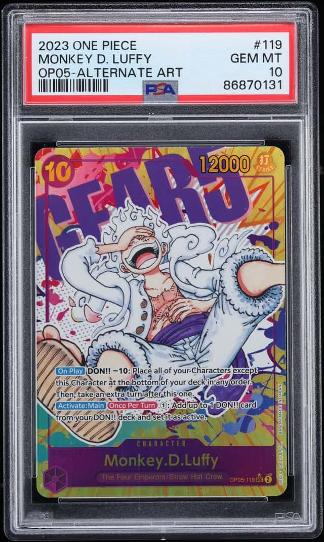 2023 One Piece Awakening Of The New Era SEC Alt Art Monkey D. Luffy #OP05-119 PSA 10 GEM MINT