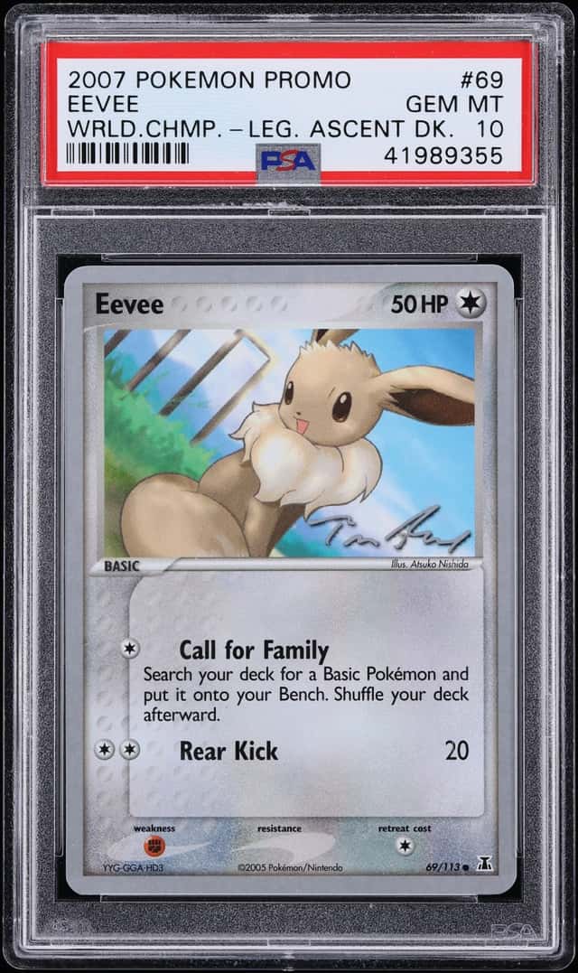 2007 Pokemon World Championships Promo Legend Ascent Eevee #69 PSA 10 GEM MINT