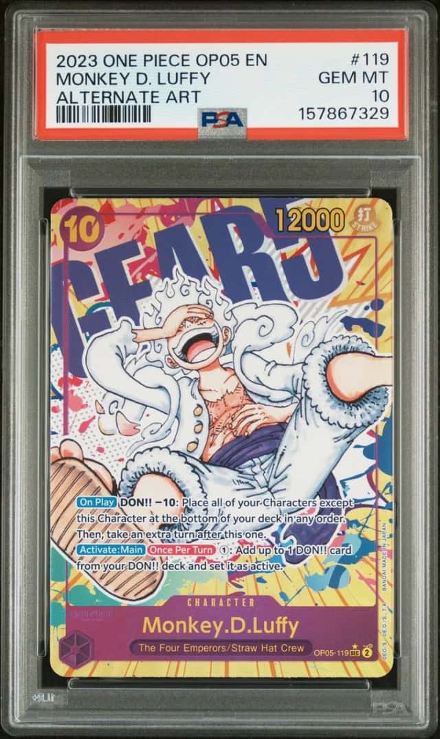 2023 ONE PIECE OP05-AWAKENING OF THE NEW ERA #119 MONKEY D. LUFFY PSA 10