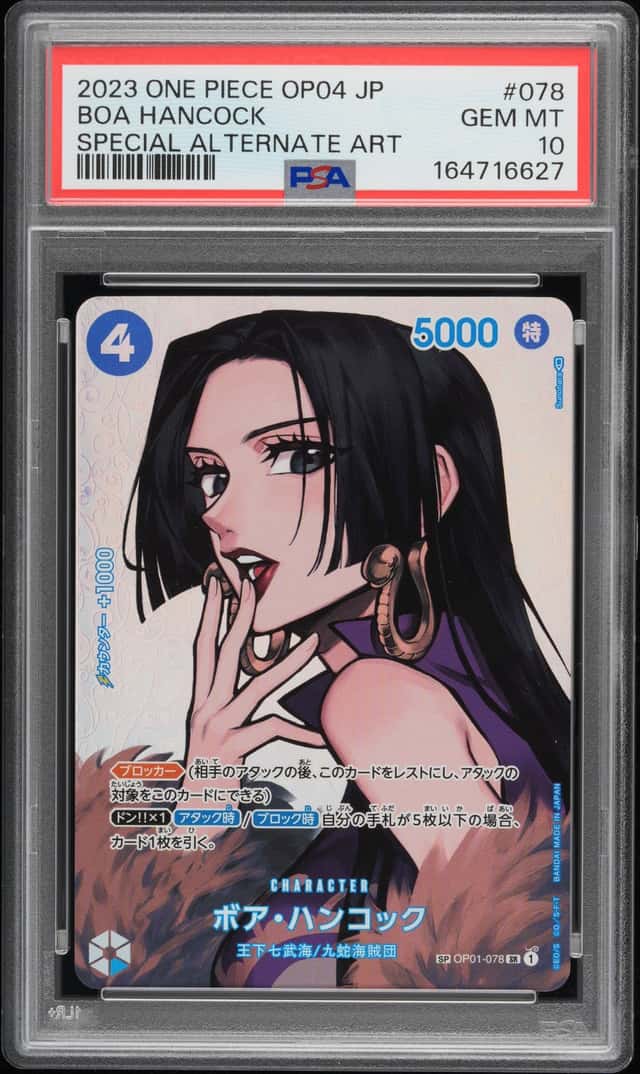 2022 One Piece Romance Dawn Boa Hancock Alternate Art Special #OP01-078 PSA 10