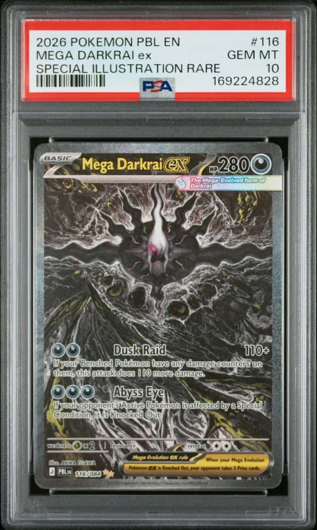 2026 POKEMON PBL EN-PITCH BLACK SPECIAL ILLUSTRATION RARE MEGA DARKRAI EX PSA 10