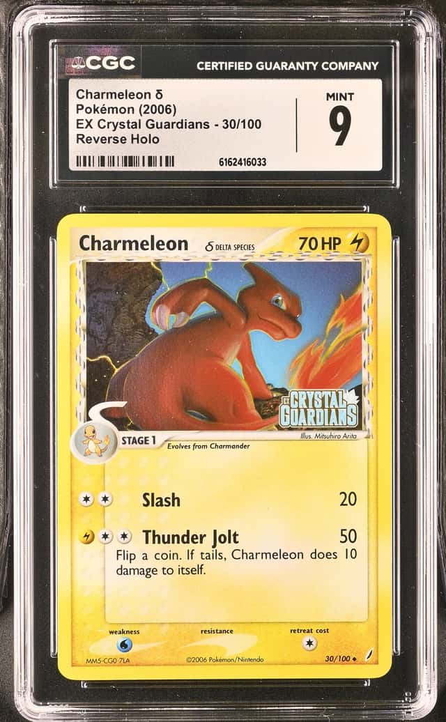 Charmeleon EX Crystal Guardians Delta Species 30/100 Reverse Holo CGC 9