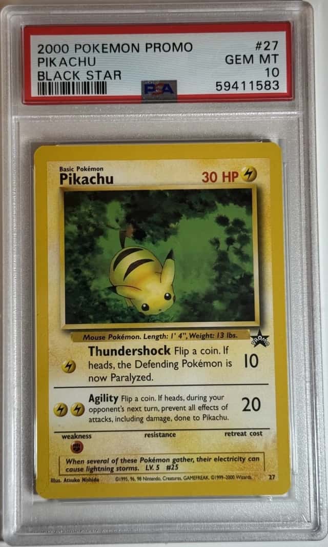 2001 Pikachu Black Star #27 PSA 10