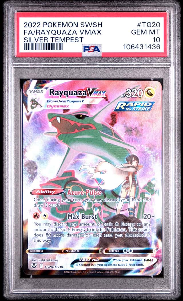 2022 Pokemon SWSH Rayquaza VMAX Trainer Gallery Rare Holo #TG20/TG30 PSA 10