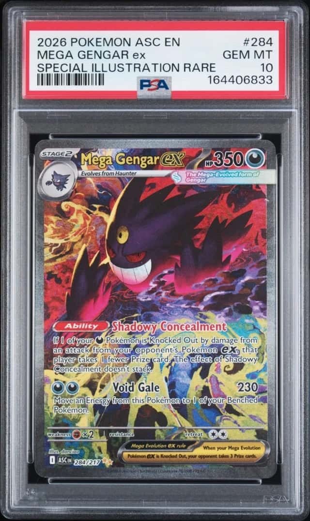2026 POKEMON ASCENDED HEROES SPECIAL ILLUSTRATION RARE MEGA GENGAR EX PSA 10