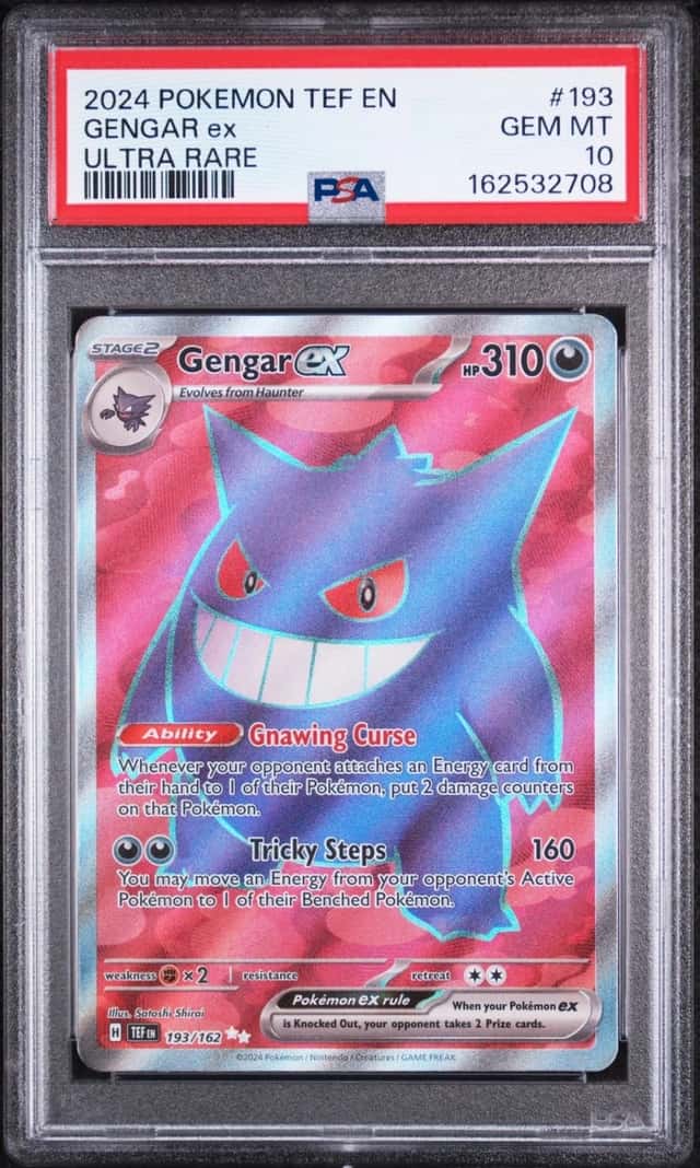 2024 POKEMON TEF EN-TEMPORAL FORCES ULTRA RARE #193 GENGAR EX PSA 10