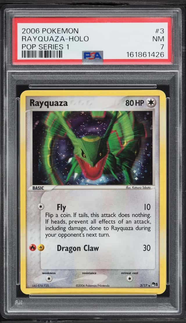2006 Pokemon EX Series POP Series 1 Holo Rayquaza #3 PSA 7 NRMT