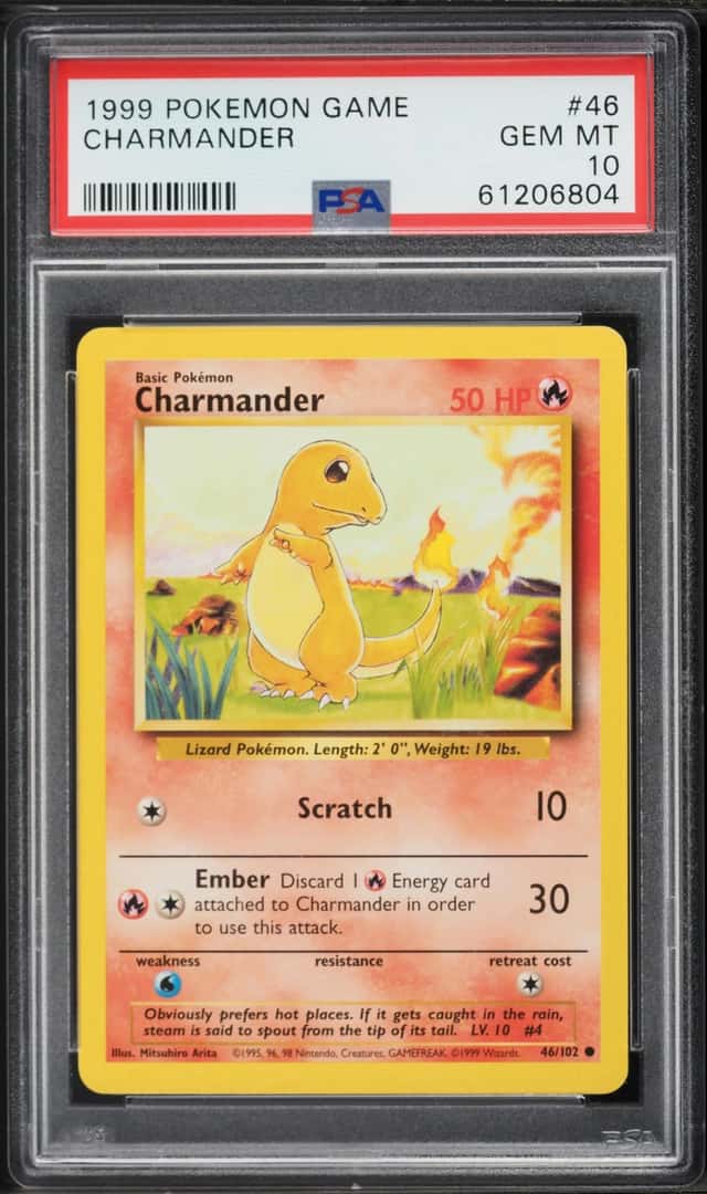 1999 Pokemon Base Set Charmander #46 PSA 10 GEM MINT