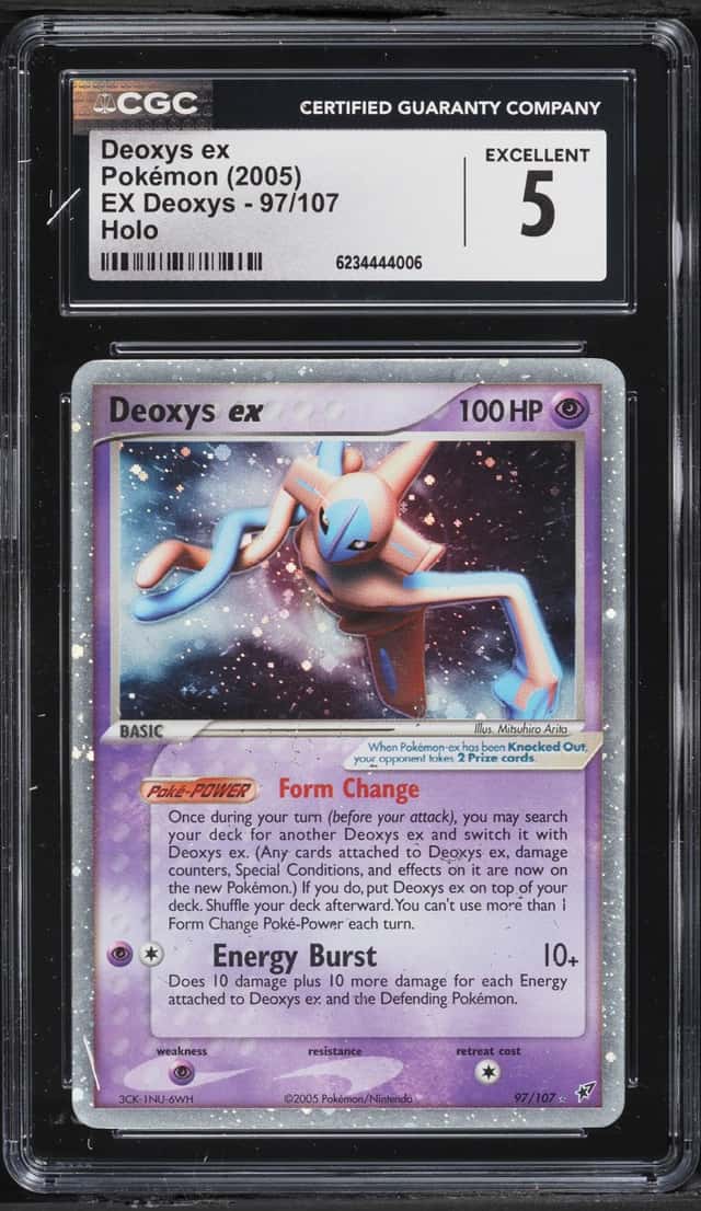 2005 Pokemon EX Deoxys Holo Deoxys Ex #97 CGC 5 EX