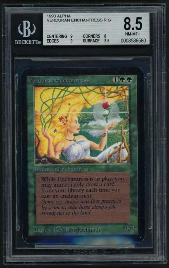 ***BGS 8.5 Alpha Verduran Enchantress*** MTG Alpha Magic Kid Icarus