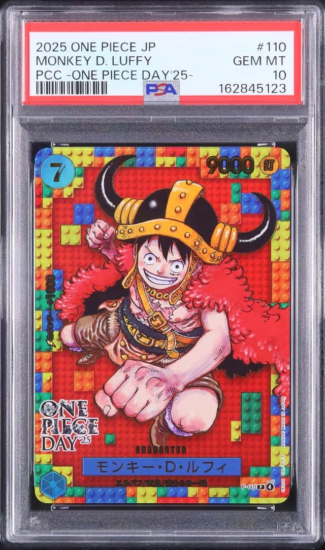 2025 One Piece Japanese Monkey D. Luffy P Premium Card Collection #110 PSA 10