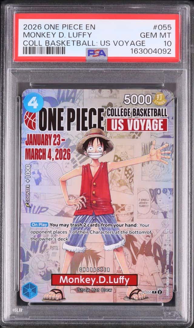 2026 One Piece Monkey D. Luffy P Coll Basketball: US Voyage #055 PSA 10