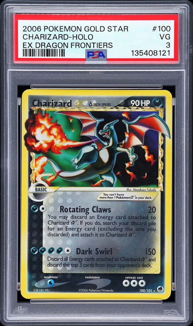 Pokemon 2006 Charizard Star Delta Species Gold Star Holo EX DF 100/101 PSA 3