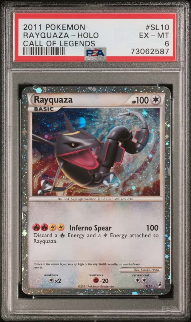 2011 Pokemon Call of Legends #SL10 Rayquaza Holo PSA 6 EX-MT