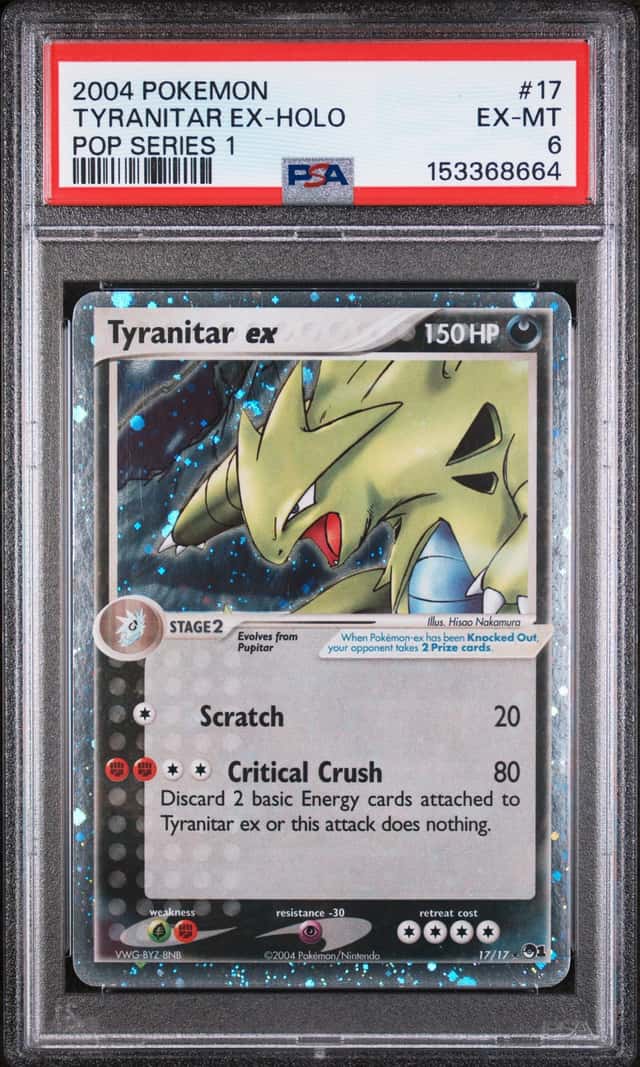 2004 Tyranitar Ex #17 Pokemon POP Series 1 PSA 6 🌀🌀🌀SWIRL🌀🌀🌀