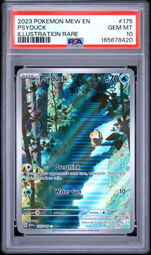 PSYDUCK 2023 POKEMON 151 #175/165 ILLUSTRATION RARE PSA 10 Q3963-5