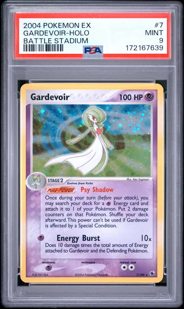 7639 Gardevoir 2004 Pokemon Battle Stadium Promo #7 Rare Holo PSA 9