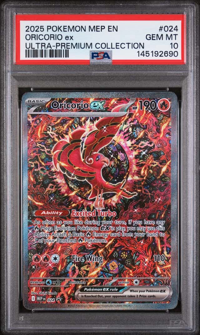 2026 POKEMON MEP BLACK STAR PROMOS UPC #024 ORICORIO EX PSA 10