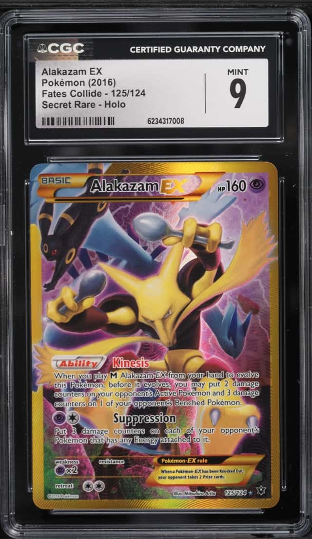 2016 Pokemon XY Fates Collide SEC Alakazam EX #125 CGC 9 MINT