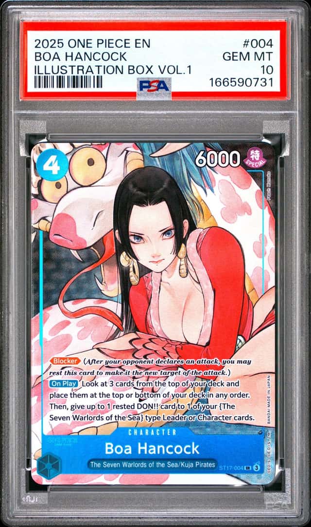 2025 ONE PIECE PROMOS ILLUSTRATION BOX VOL.1 #004 BOA HANCOCK PSA 10