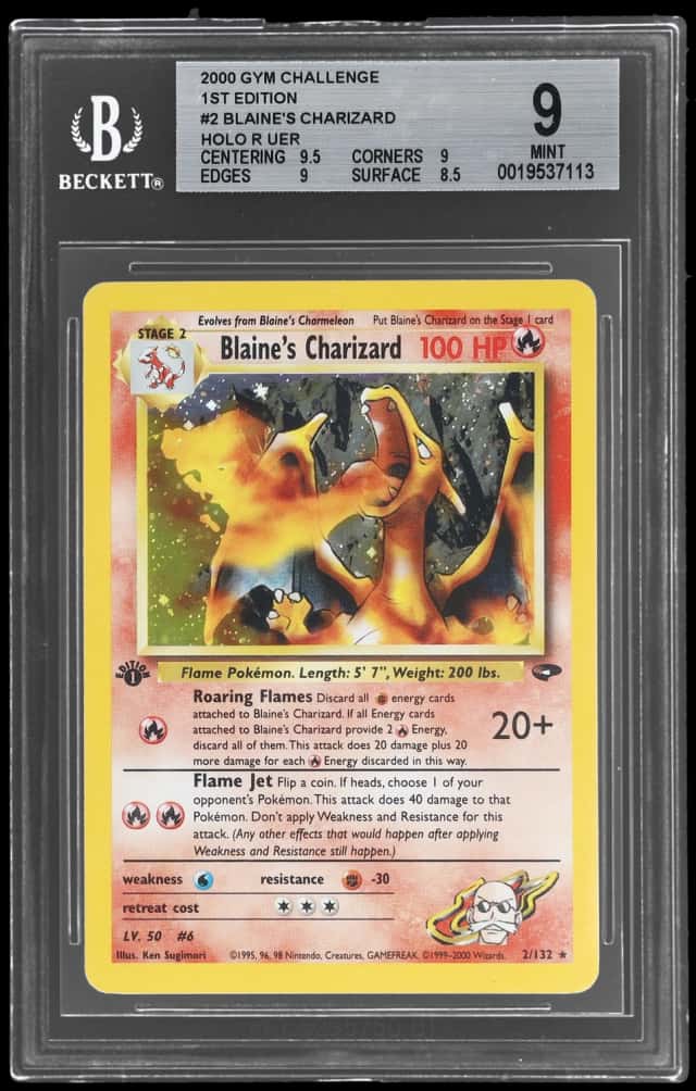 2000 Pokemon Gym Challenge 1st Edition Holo Blaine's Charizard #2
