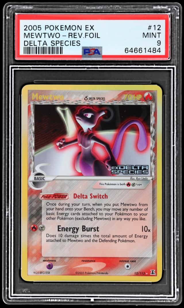 2005 Pokemon Ex Delta Species Reverse Holo Mewtwo #12