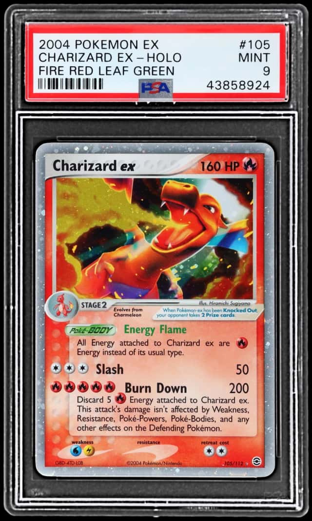 2004 Pokemon Ex Fire Red and Leaf Green Holo Charizard Ex #105
