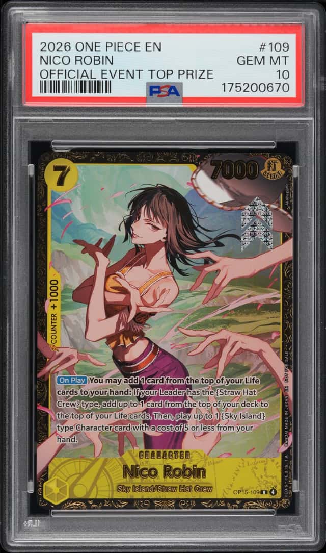 2026 One Piece EN Official Event Top Prize #109 Nico Robin PSA 10 GEM MINT