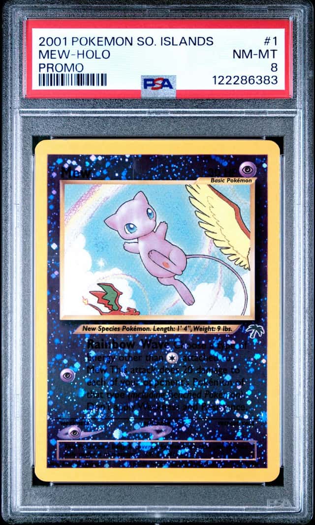 2001 POKEMON SOUTHERN ISLANDS PROMO #1 MEW-HOLO PROMO PSA 8 NM-MT