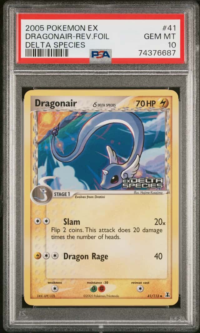 2005 POKEMON EX DELTA SPECIES ##41 DRAGONAIR REVERSE HOLO FOIL PSA 10 POP 49