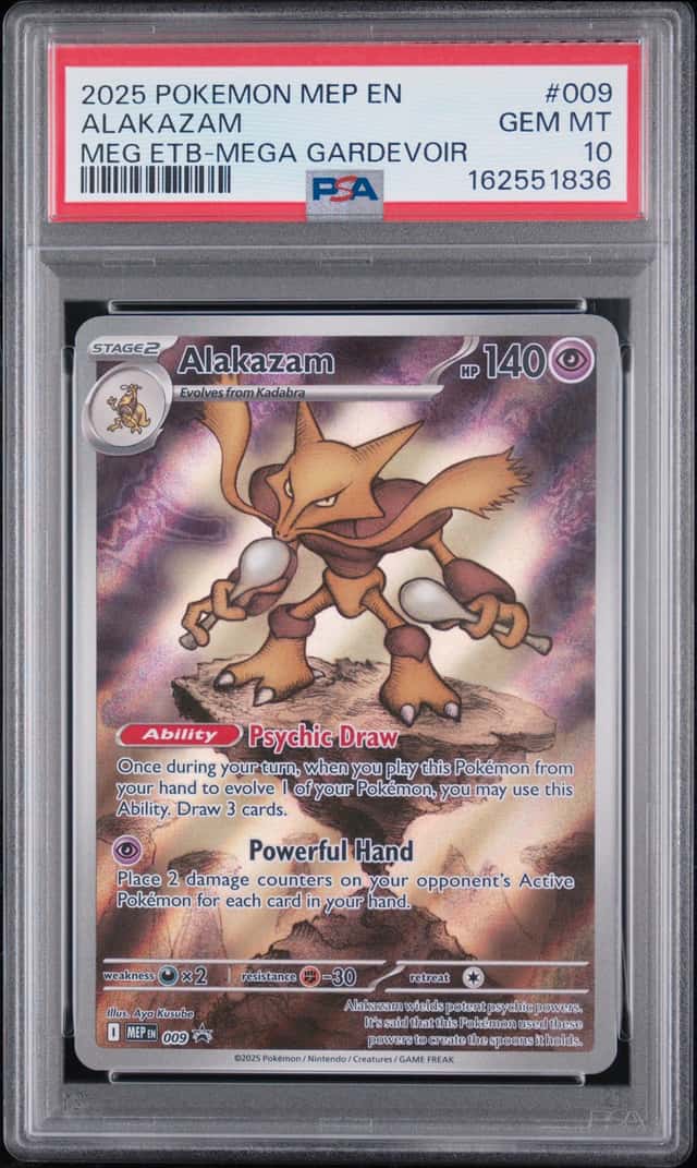 2026 Pokemon MEP Black Star Promos Alakazam #009 PSA 10 GEM MINT