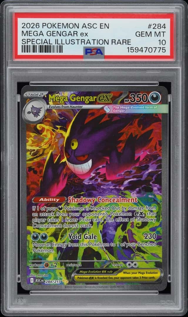 2026 POKEMON ASCENDED HEROES SPECIAL ILLUSTRATION RARE MEGA GENGAR EX PSA 10