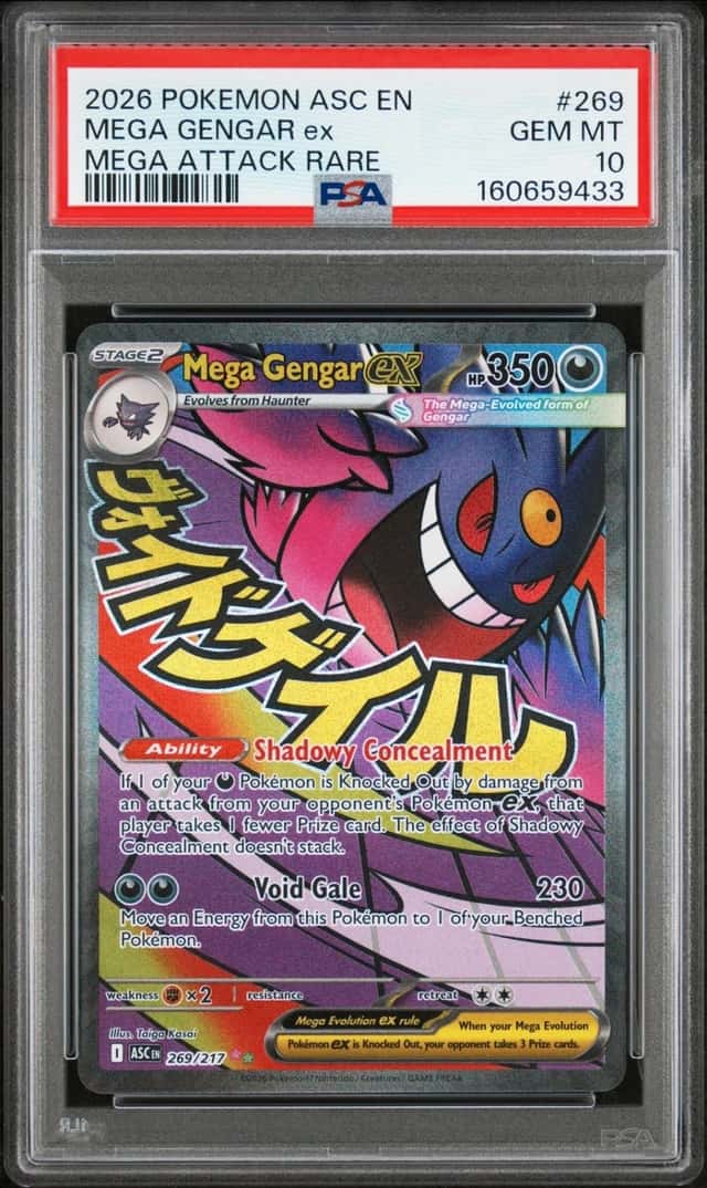 2026 Pokemon Asc EN-Ascended Heroes Mega Gengar EX Mega Attack Rare PSA 10 #269