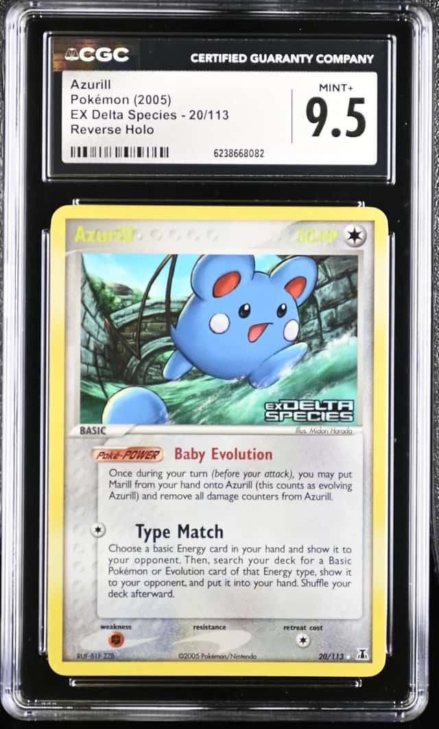 Pokemon Azurill EX Delta Species 20/113 Reverse Holo CGC 9.5