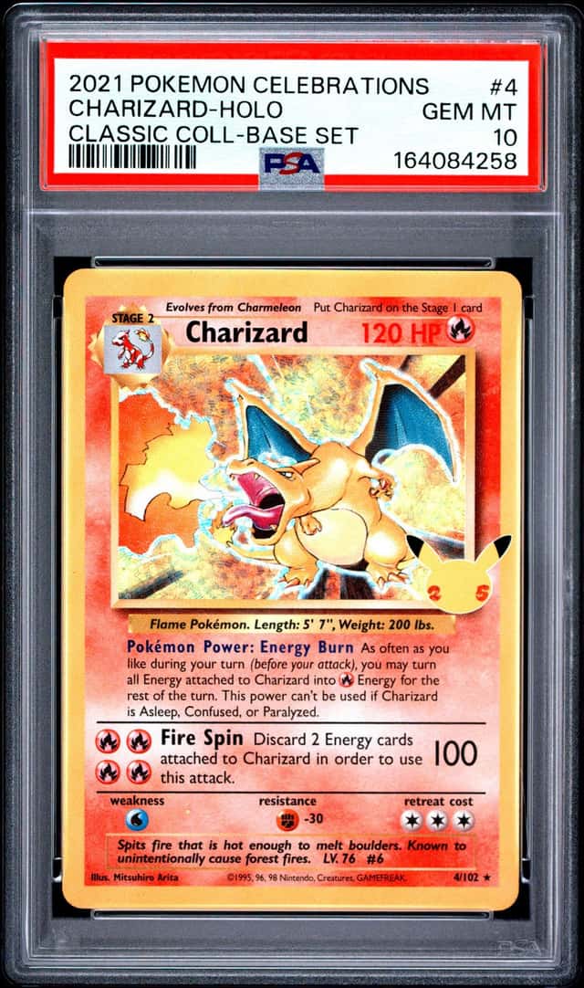 Pokemon Charizard Holo Celebrations Classic Coll. 4 PSA 10 Gem Mint